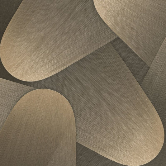 Allure Retro Geometric Metallic Wallpaper - Dark Gold - Erismann - 10423 - 15 - Premier Wallcovering
