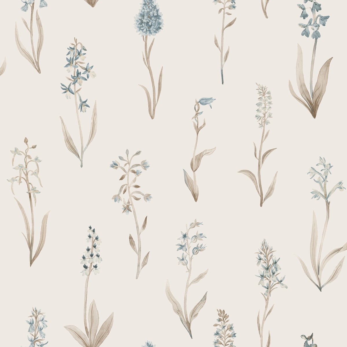 Alma Wallpaper - Misty Blue - Sandberg - S10336 - Premier Wallcovering