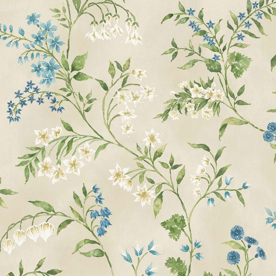 Almora Wallpaper - Blue/Green - Nina Campbell - NCW4491-04 - Premier Wallcovering
