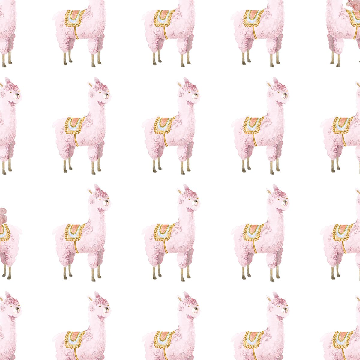 Alpaca Rebel Wallpaper - Pink - Rebel Walls - R18131 - Premier Wallcovering
