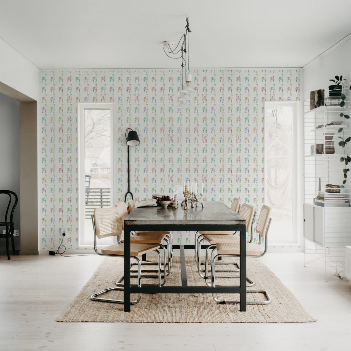 Alpaca Rebel Wallpaper - Rainbow - Rebel Walls - R18133 - Premier Wallcovering