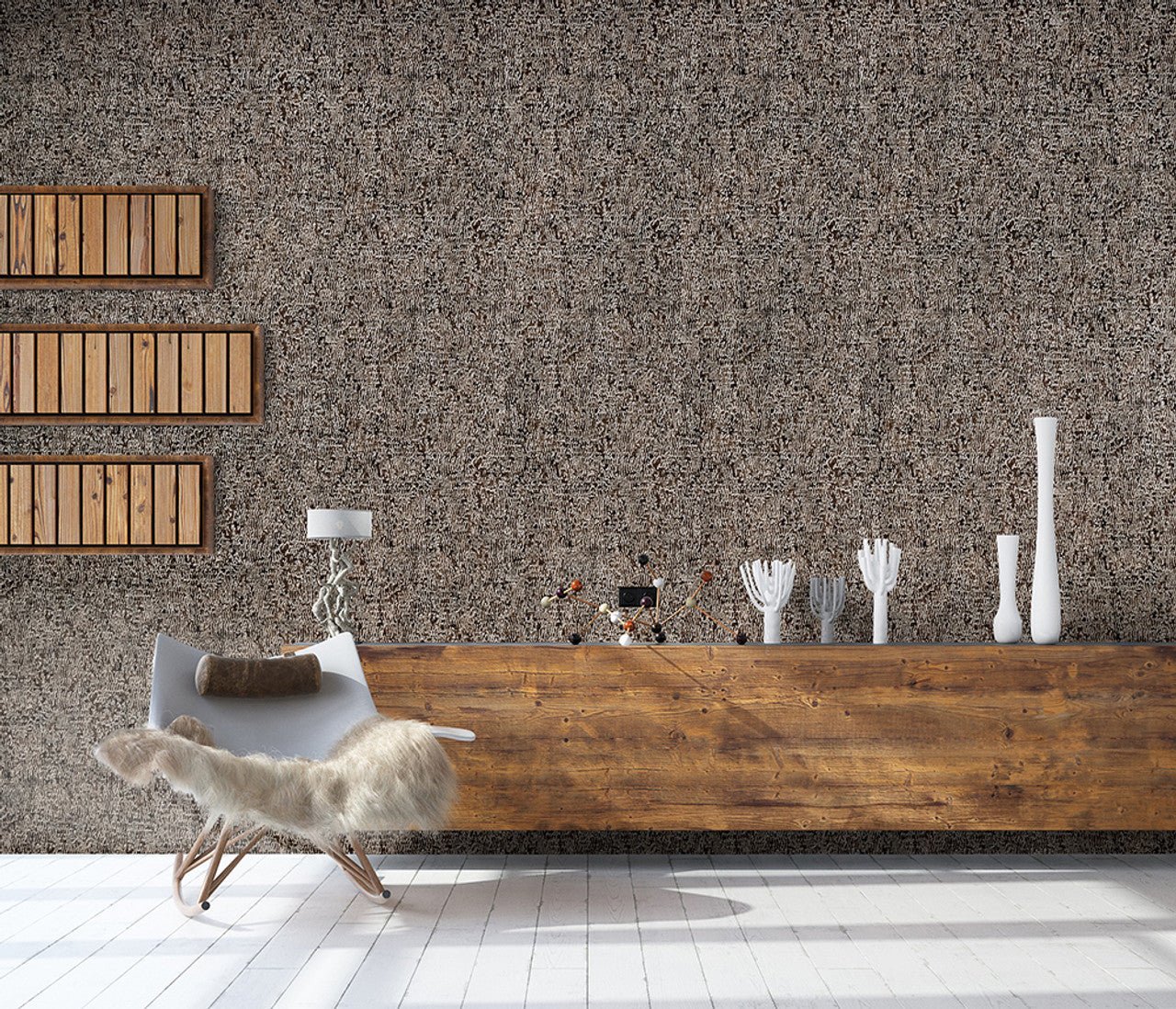 Alpine Reptile Feel Wallpaper - Brown - Hohenberger - 81266 - Premier Wallcovering