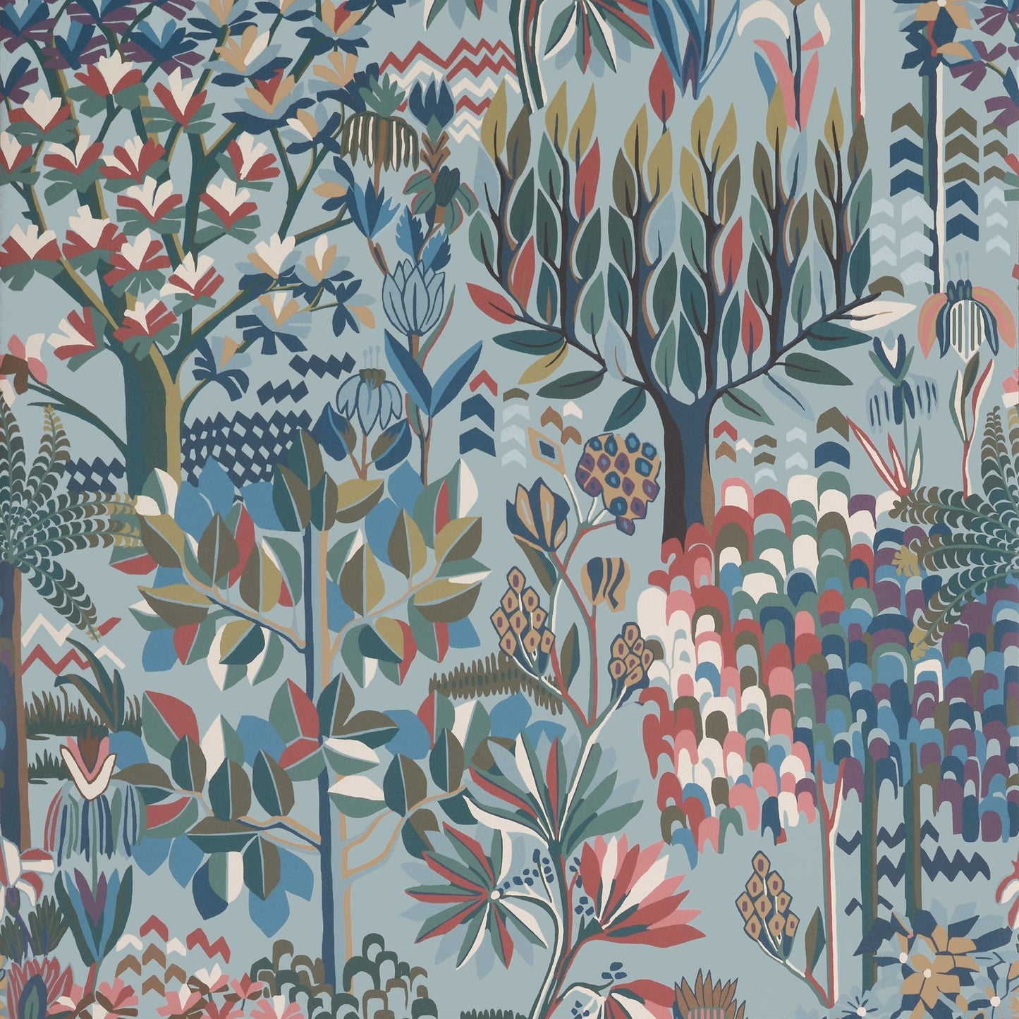 Alpine Wallpaper - Spa Blue - Thibaut - T12046 - Premier Wallcovering