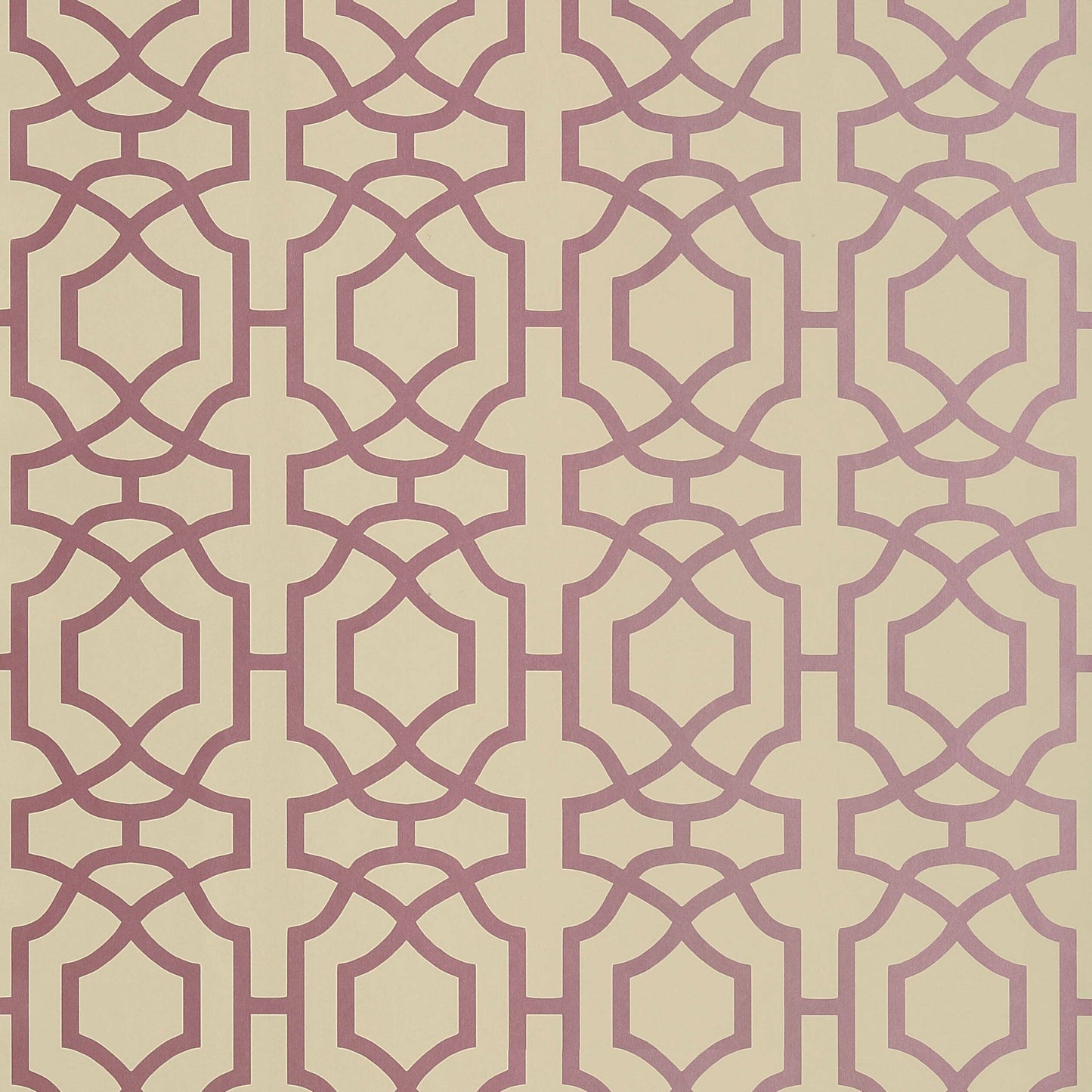 Alston Trellis Wallpaper - Metallic Plum on Beige - Thibaut - T13028 - Premier Wallcovering