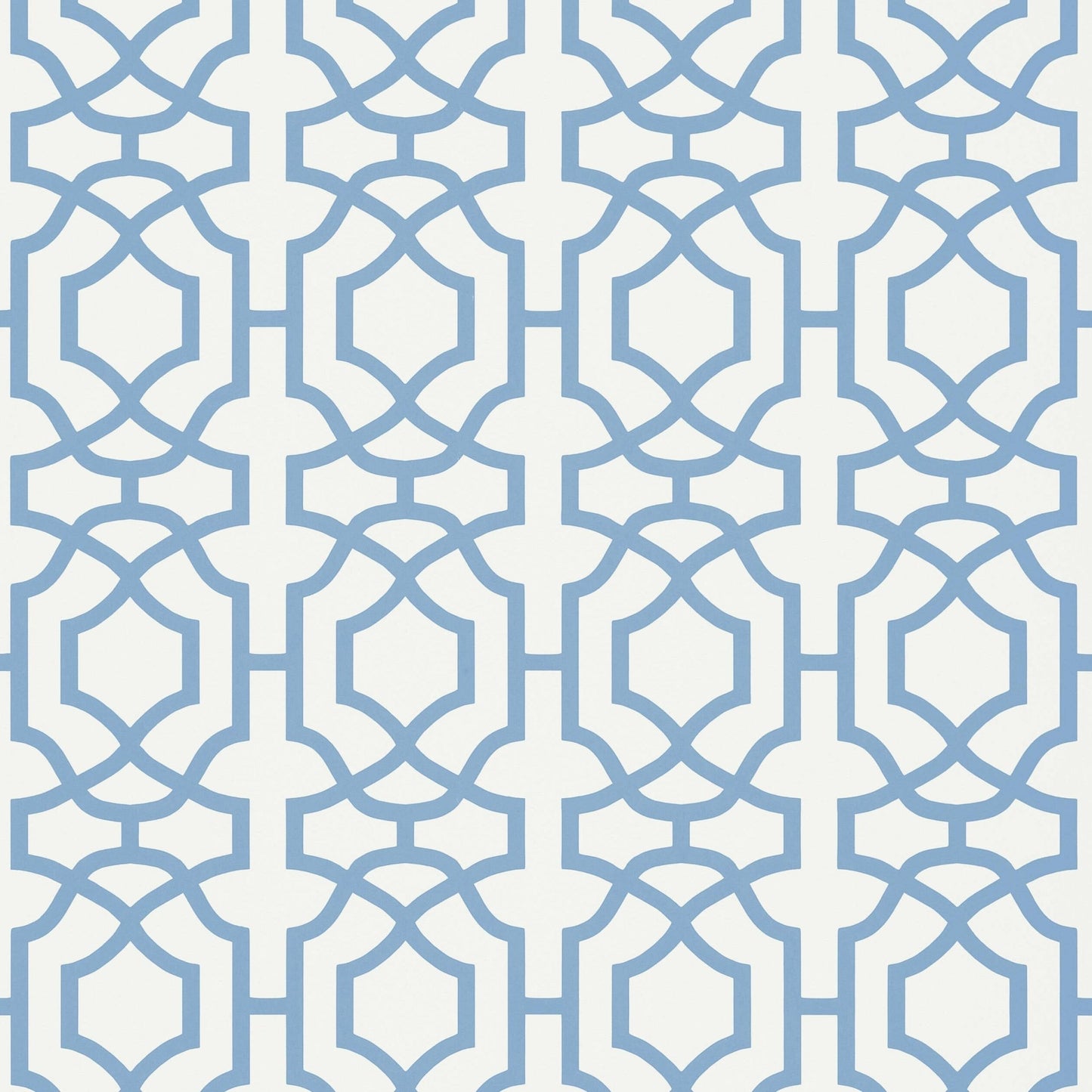 Alston Trellis Wallpaper - Blue & White - Thibaut - T13029 - Premier Wallcovering