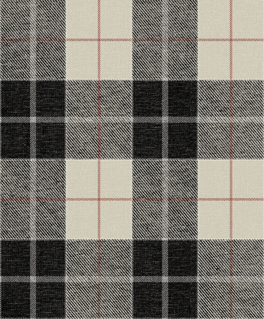 Altarinda Plaid Wallpaper - Blacksmith & Red - NextWall - NW58100 - Premier Wallcovering
