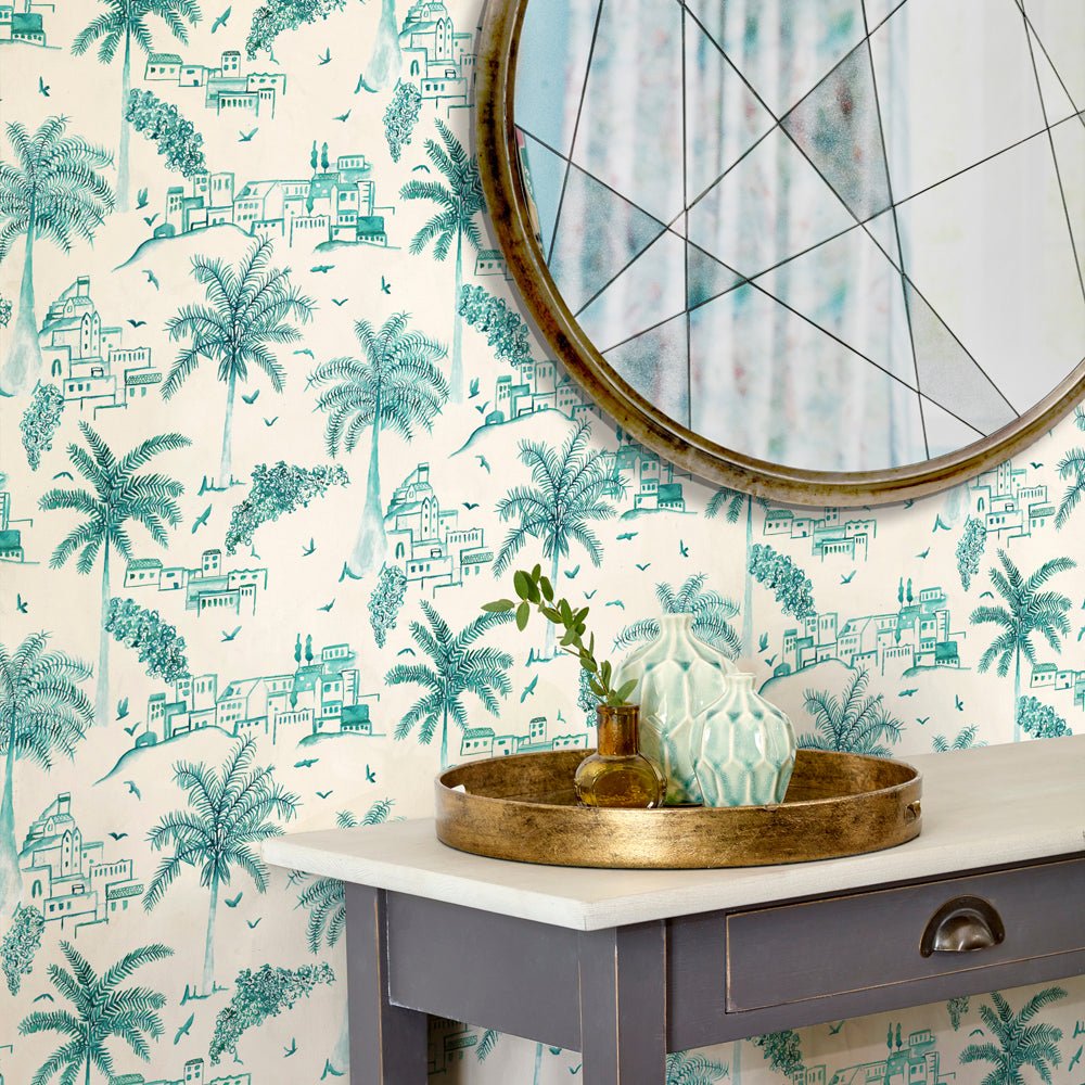 Altea Wallpaper - Seamist - Voyage Maison - ALTEA/WPO/SEA - Premier Wallcovering