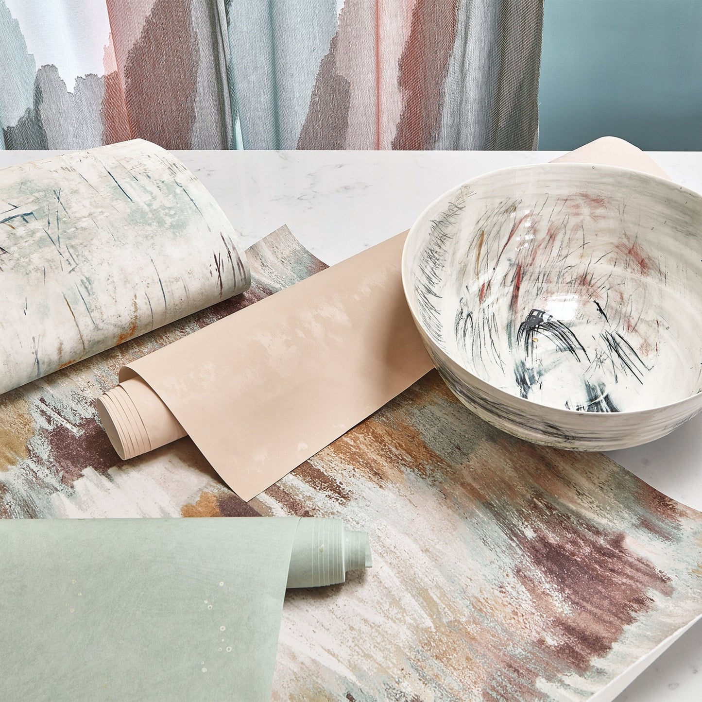 Alumina Wallpaper - Bisque - Villa Nova - W625/02 - Premier Wallcovering