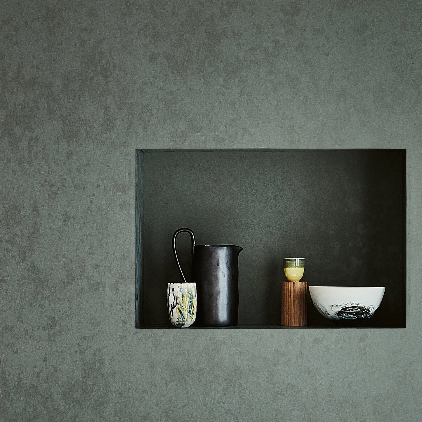 Alumina Wallpaper - Carbon - Villa Nova - W625/01 - Premier Wallcovering