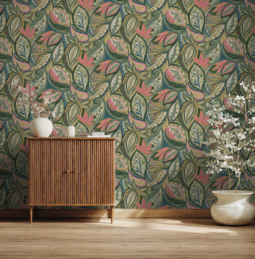 Amaira Wallpaper - Pink - Holden Décor - 91480 - Premier Wallcovering