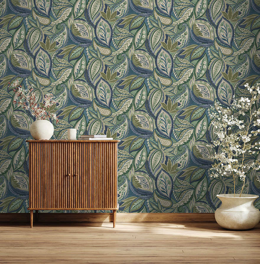 Amaira Wallpaper - Blue - Holden Décor - 91482 - Premier Wallcovering