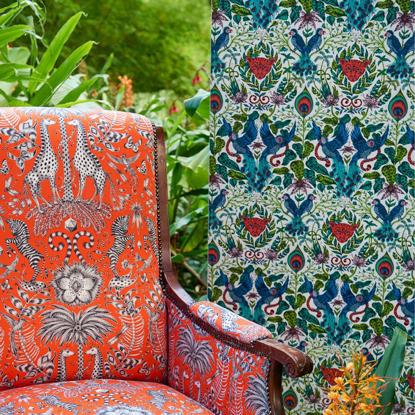 Amazon Wallpaper - Blue - Clarke & Clarke - Emma J Shipley - W0098/01 - Premier Wallcovering