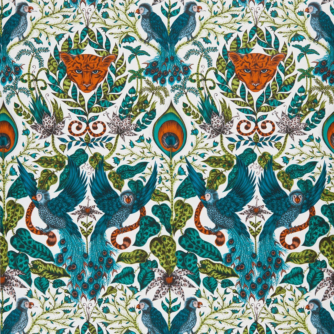 Amazon Wallpaper - Jungle - Clarke & Clarke - Emma J Shipley - W0098/02 - Premier Wallcovering