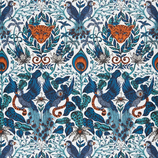 Amazon Wallpaper - Blue - Clarke & Clarke - Emma J Shipley - W0098/01 - Premier Wallcovering