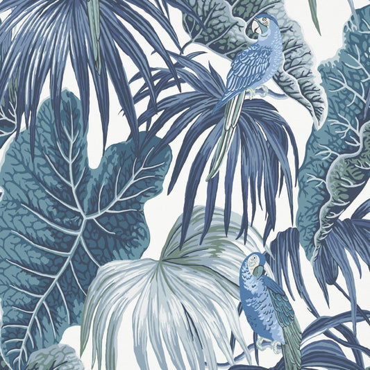 Amazon Wallpaper - Blue - Warner House - Premier Wallcovering