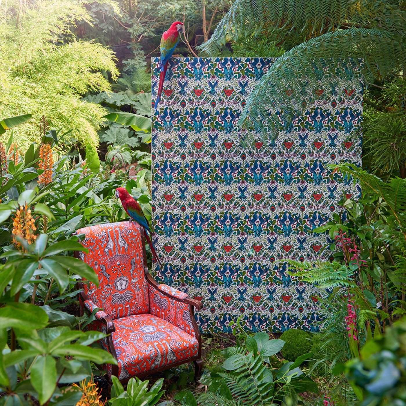 Amazon Wallpaper - Blue - Clarke & Clarke - Emma J Shipley - W0098/01 - Premier Wallcovering