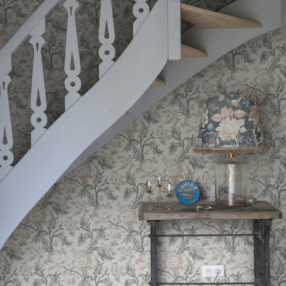 Amelia Wallpaper - Eggshell - Sandberg - S10252 - Premier Wallcovering