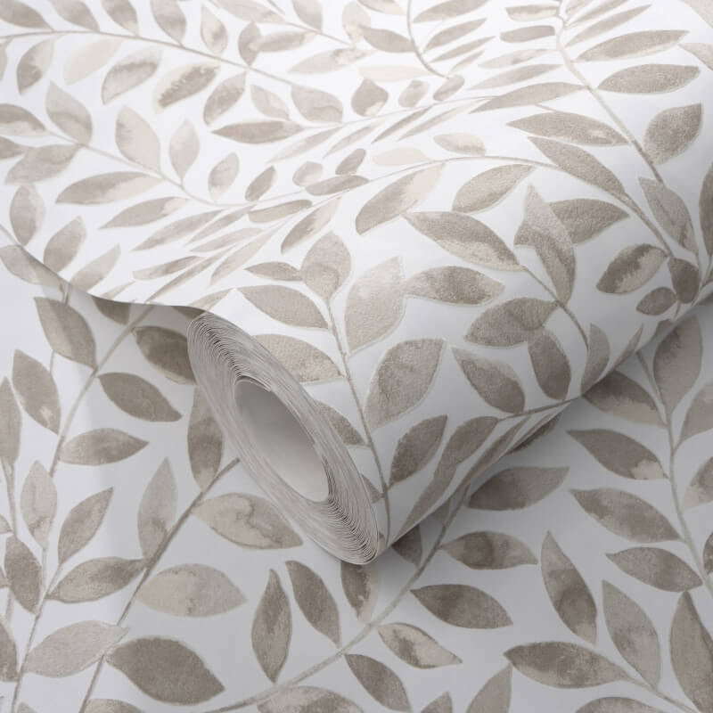Ameroso Leaf Metallic Wallpaper - Brown - Erismann - 10462 - 11 - Premier Wallcovering