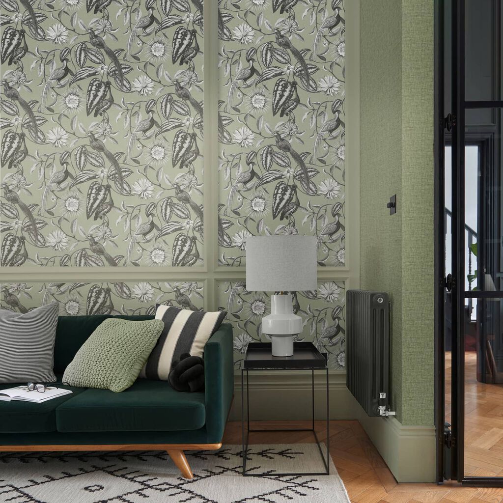 Amhersts Garden Wallpaper - Sage - Graham & Brown - 120651 - Premier Wallcovering