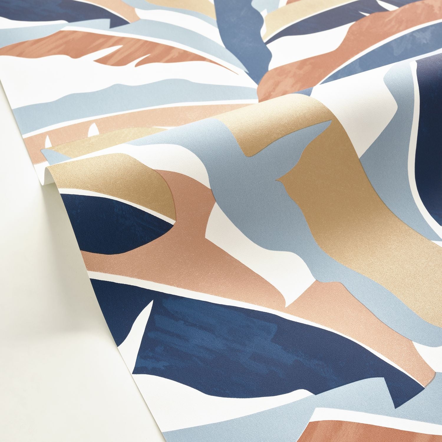 Ampleur Wallpaper - Bleu Camel - Caselio - 104566220 - Premier Wallcovering