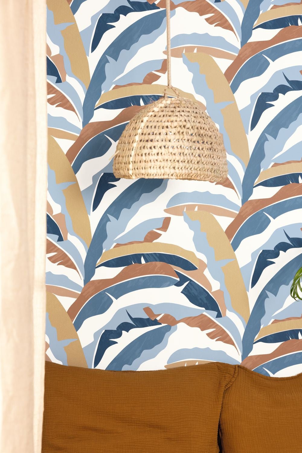 Ampleur Wallpaper - Bleu Camel - Caselio - 104566220 - Premier Wallcovering