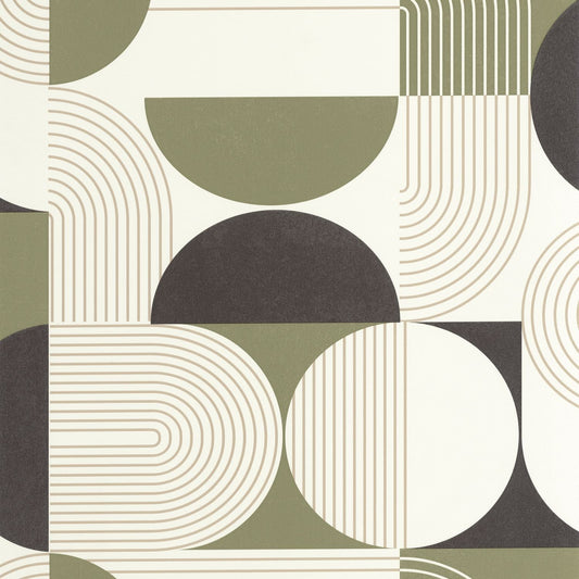 Amplitude Wallpaper - Vert Kaki - Caselio - 105500722 - Premier Wallcovering