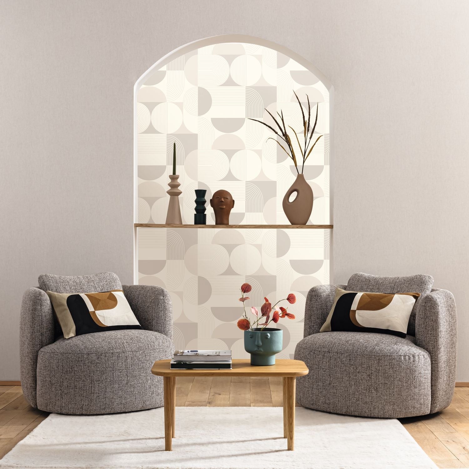 Amplitude Wallpaper - Gris Souris - Caselio - 105500901 - Premier Wallcovering