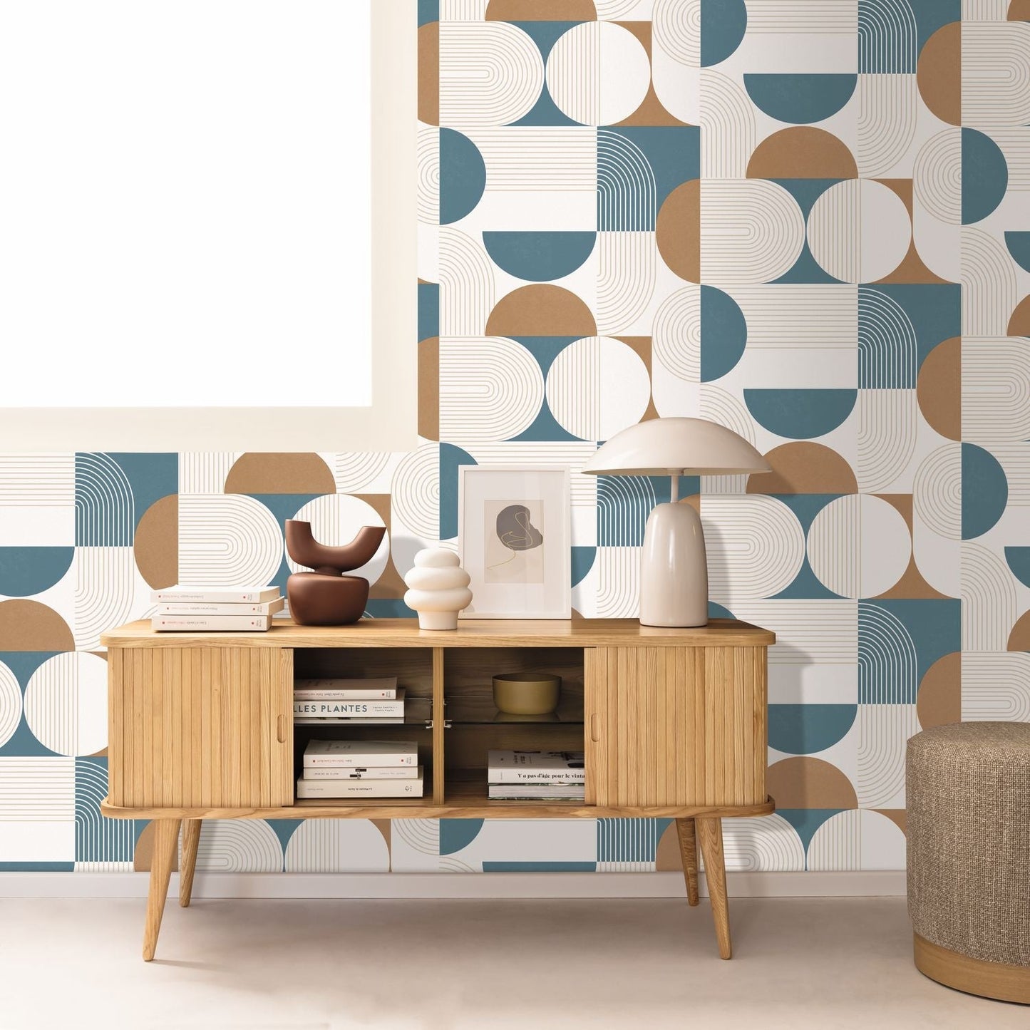 Amplitude Wallpaper - Bleu Camel - Caselio - 105500633 - Premier Wallcovering