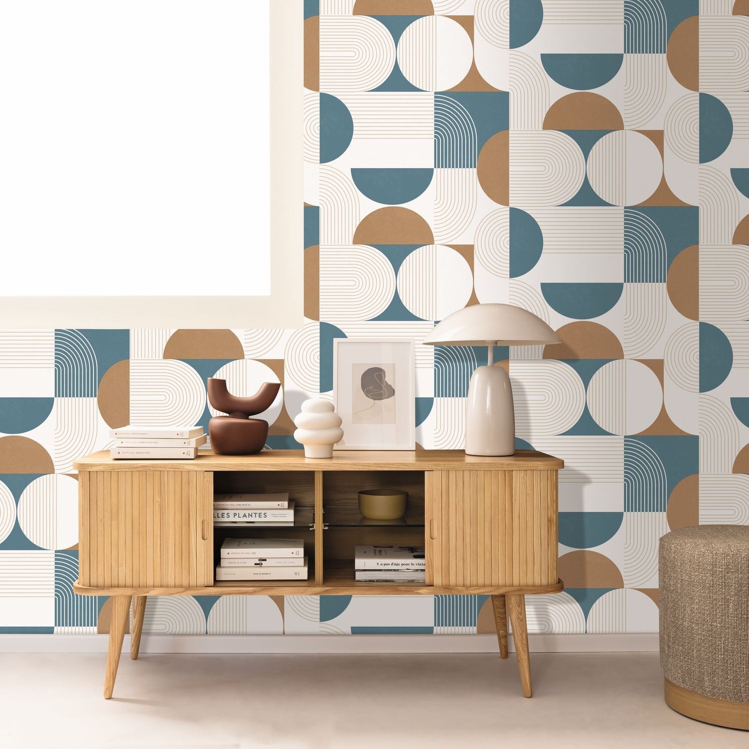 Amplitude Wallpaper - Bleu Camel - Caselio - 105500633 - Premier Wallcovering