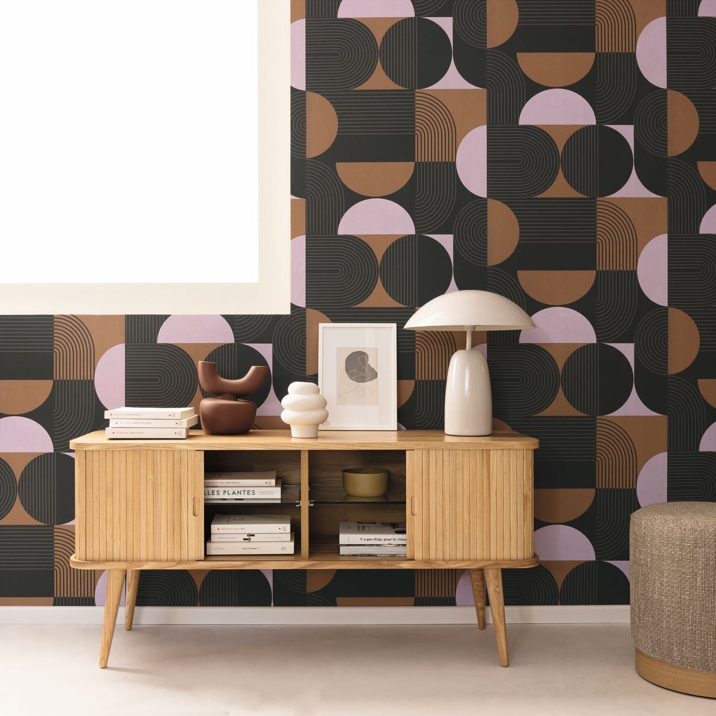 Amplitude Wallpaper - Orange Mauve - Caselio - 105509566 - Premier Wallcovering