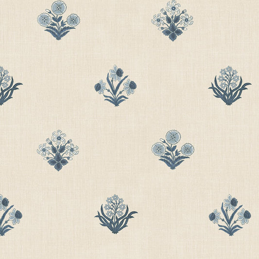 Amy Wallpaper - Blue - Sandberg - S10817 - Premier Wallcovering