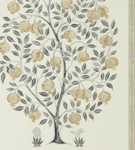 Anaar Tree Wallpaper - Charcoal/Gold - DCPW216791 - Sanderson - Premier Wallcovering