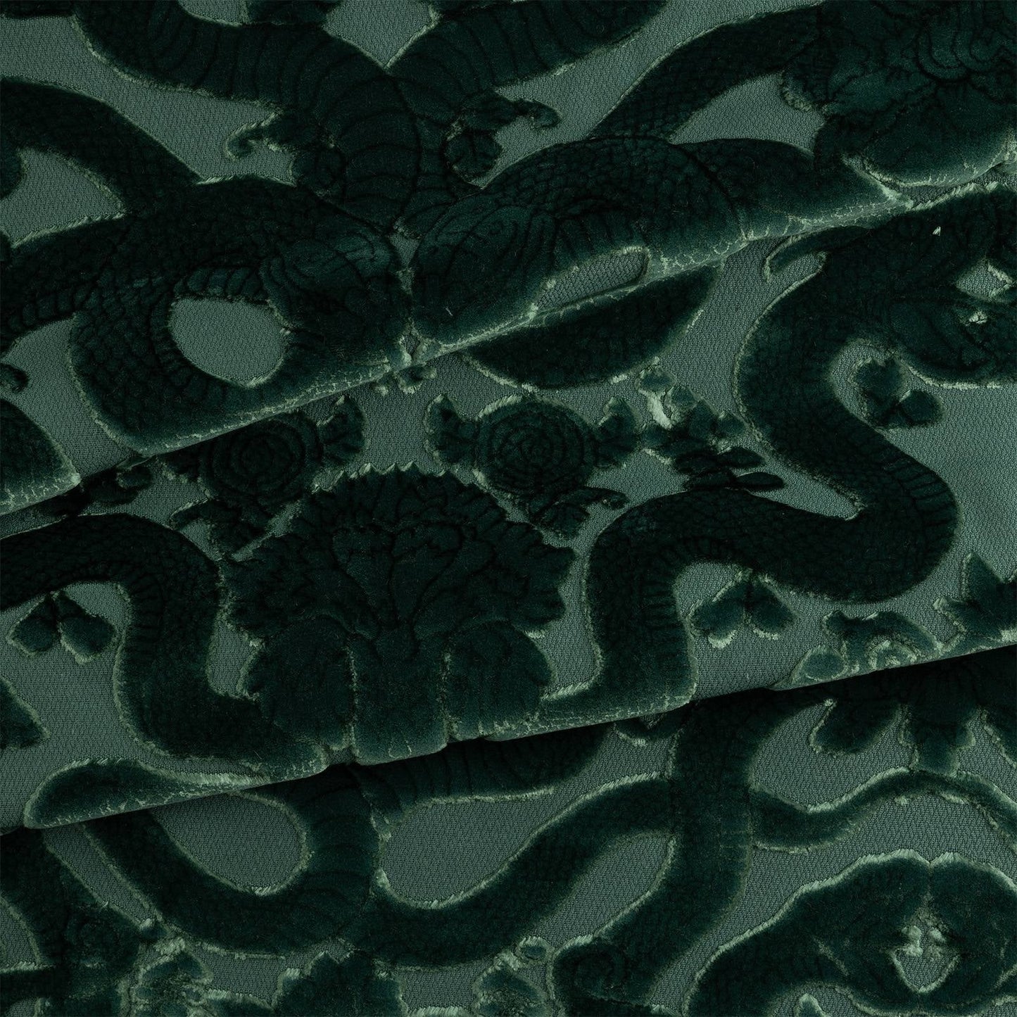 Anaconda Cut Fabric - Petrol - House of Hackney - 1-FA-ANC-VE-PET-XXX-XXX - Premier Wallcovering