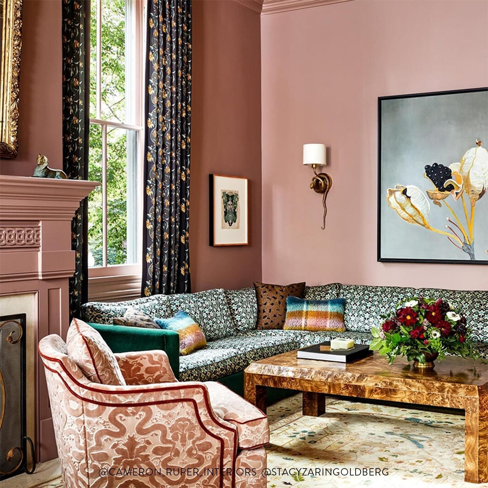 Anaconda Cut Fabric - Dusky-Pink - House of Hackney - 1-FA-ANC-VE-PNK-XXX-XXX - Premier Wallcovering