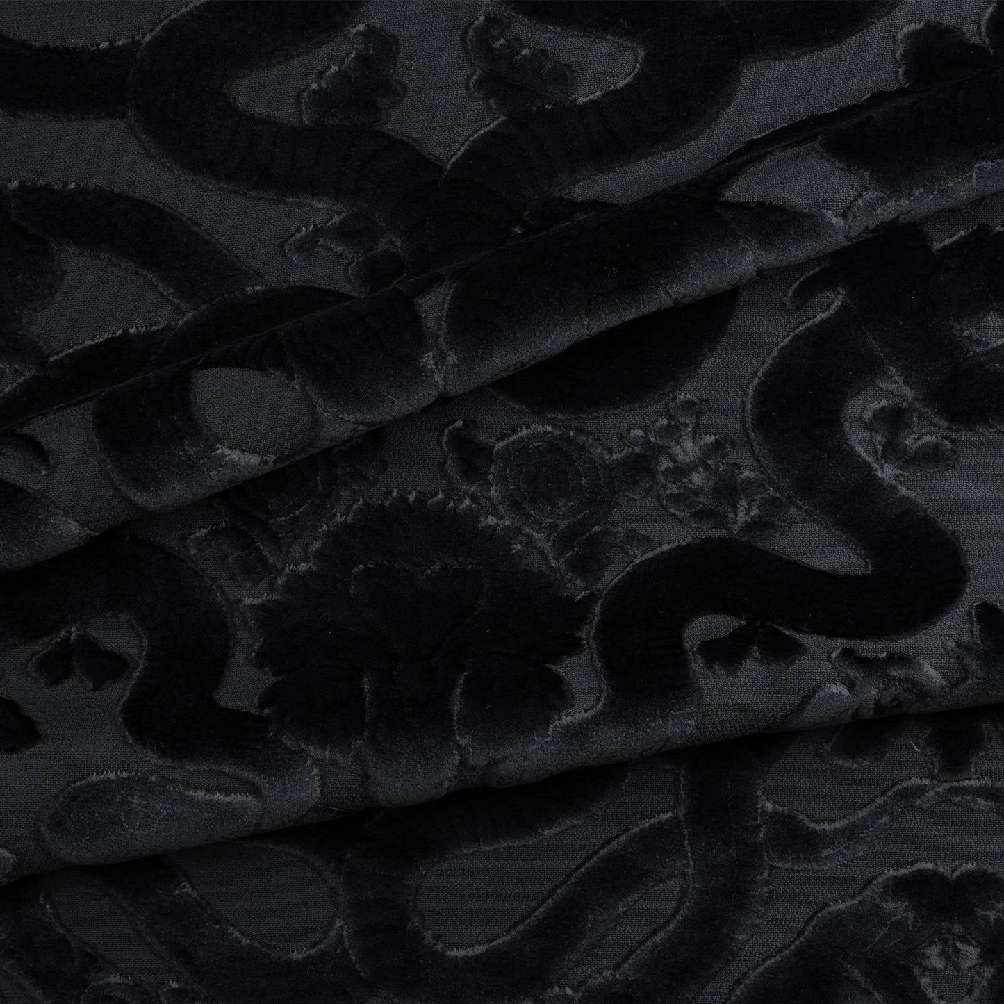 Anaconda Cut Fabric - Noir - House of Hackney - 1-FA-ANC-VE-NOI-XXX-XXX - Premier Wallcovering