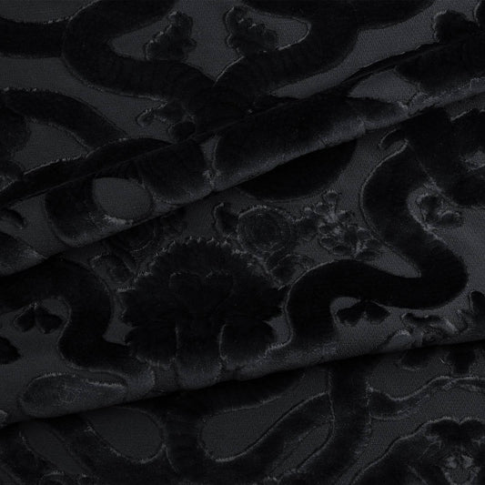 Anaconda Cut Fabric - Noir - House of Hackney - 1-FA-ANC-VE-NOI-XXX-XXX - Premier Wallcovering