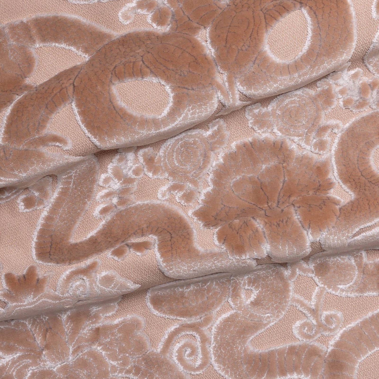 Anaconda Cut Fabric - Dusky-Pink - House of Hackney - 1-FA-ANC-VE-PNK-XXX-XXX - Premier Wallcovering