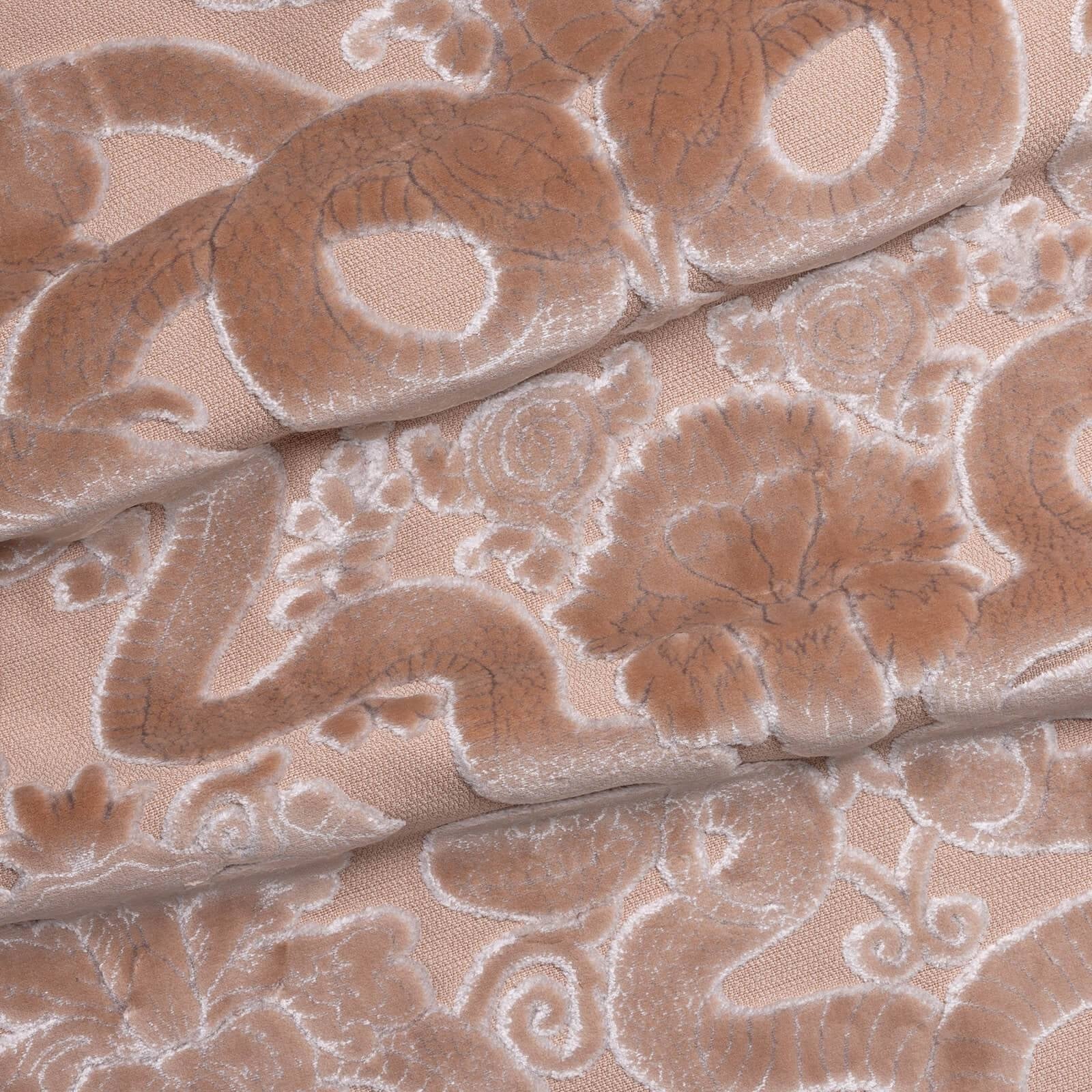 Anaconda Cut Fabric - Dusky-Pink - House of Hackney - 1-FA-ANC-VE-PNK-XXX-XXX - Premier Wallcovering