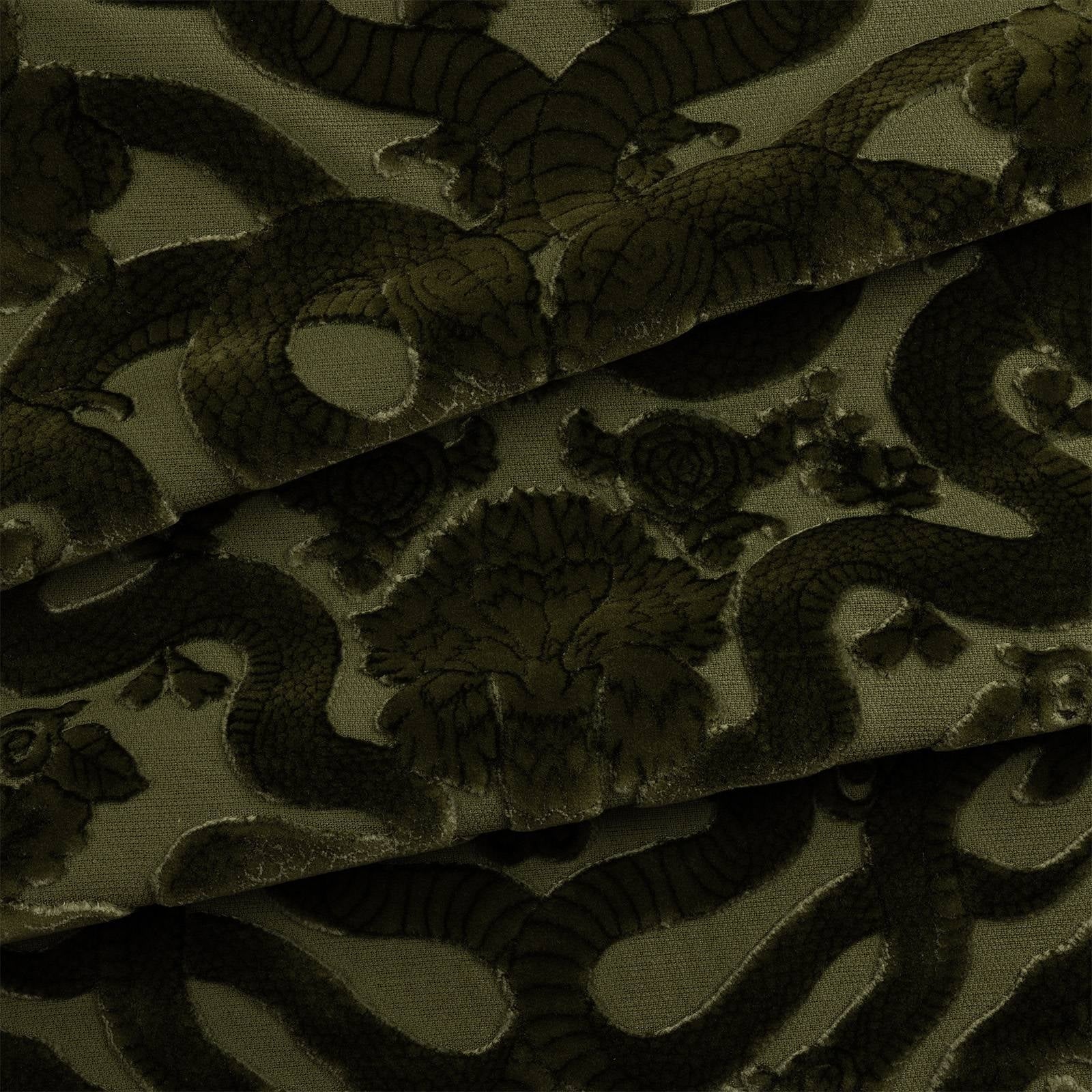 Anaconda Cut Fabric - Olive-Green - House of Hackney - 1-FA-ANC-VE-OLI-XXX-XXX - Premier Wallcovering