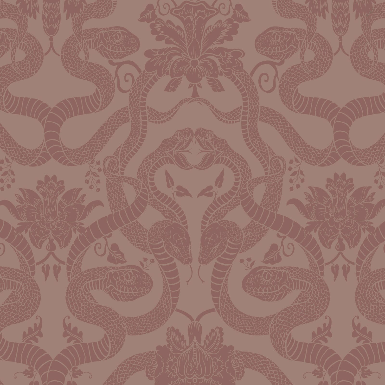 Anaconda Wallpaper - Dusky - Pink - House of Hackney - 1 - WA - ANC - TR - PNK - XXX - 001 - Premier Wallcovering