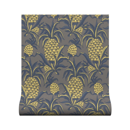 Ananas Wallpaper - Charcoal - Warner House - Premier Wallcovering