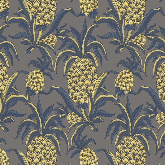 Ananas Wallpaper - Charcoal - Warner House - Premier Wallcovering