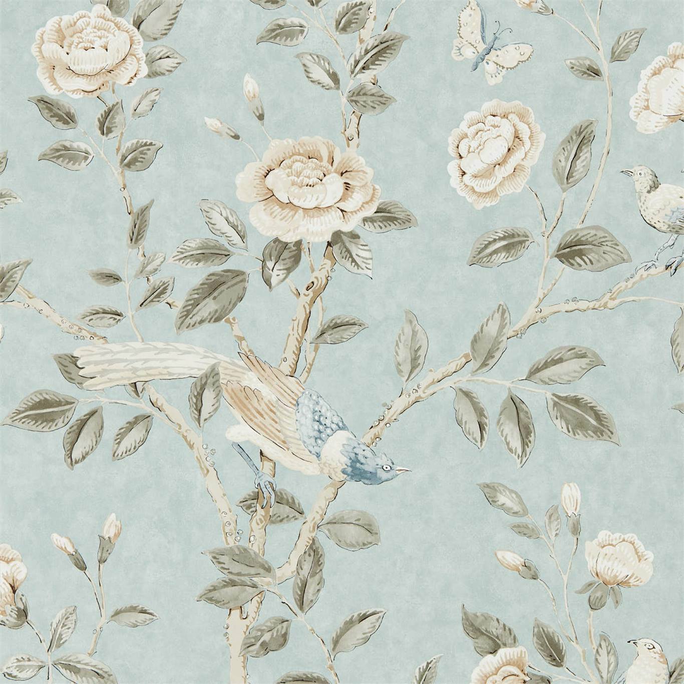 Andhara Wallpaper - Dove/Cream - Sanderson - DCPW216797 - Premier Wallcovering
