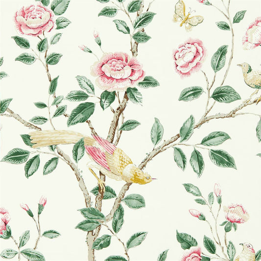 Andhara Wallpaper - Rose/Cream - Sanderson - DCPW216795 - Premier Wallcovering
