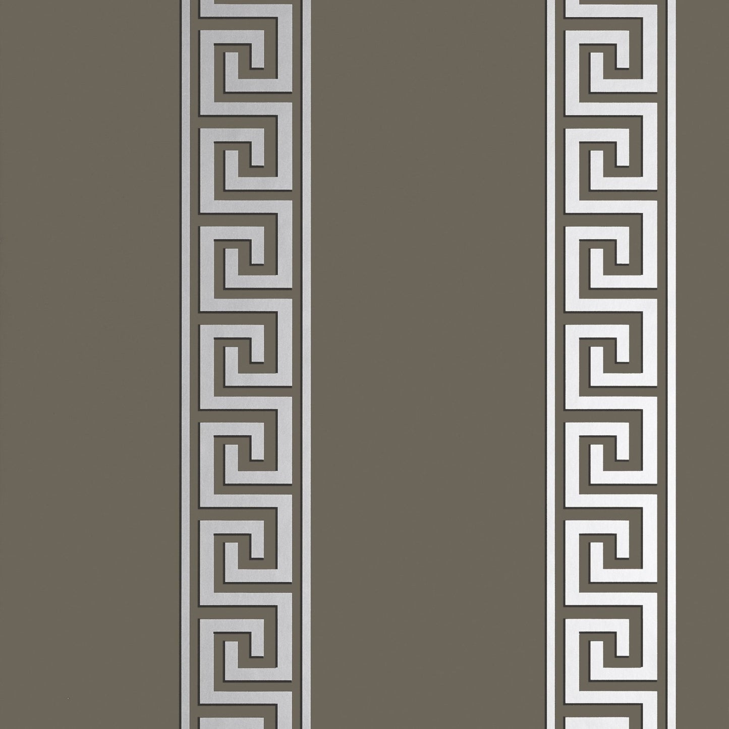 Andreas Stripe Wallpaper - Metallic Silver on Charcoal - Thibaut - T14245 - Premier Wallcovering
