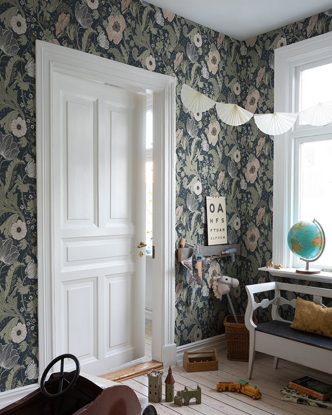 Anemone Wallpaper - Midnight Blue - Midbec - 44103 - Premier Wallcovering