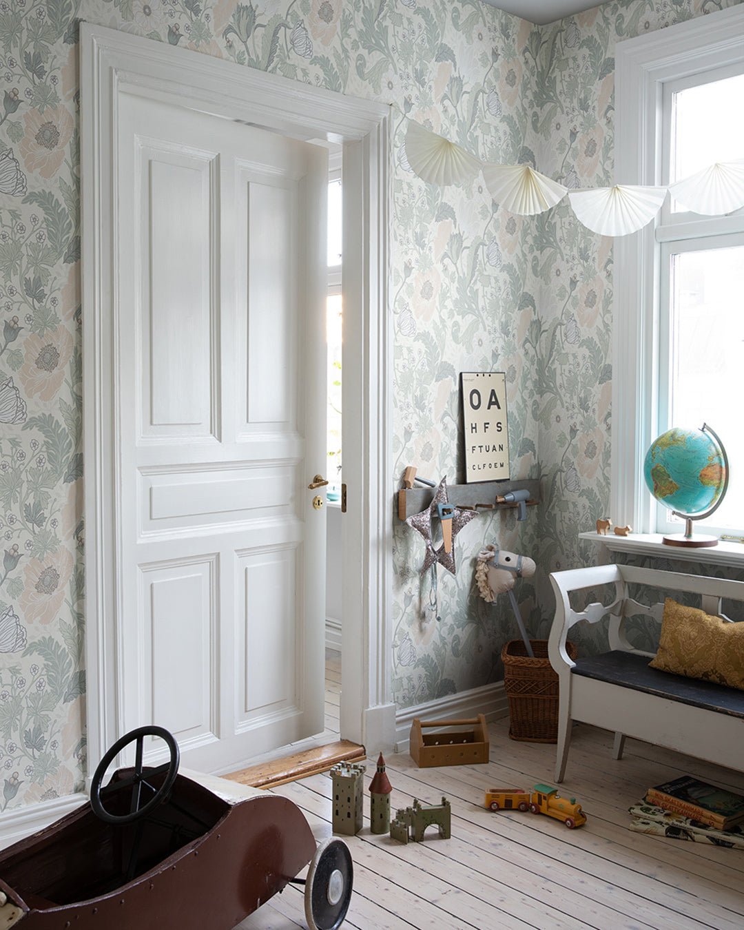 Anemone Wallpaper - Light Gray - Midbec - 33000 - Premier Wallcovering