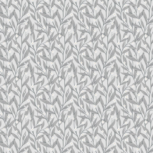 Anemone Wallpaper - Blue Grey - Summer Gray - Premier Wallcovering