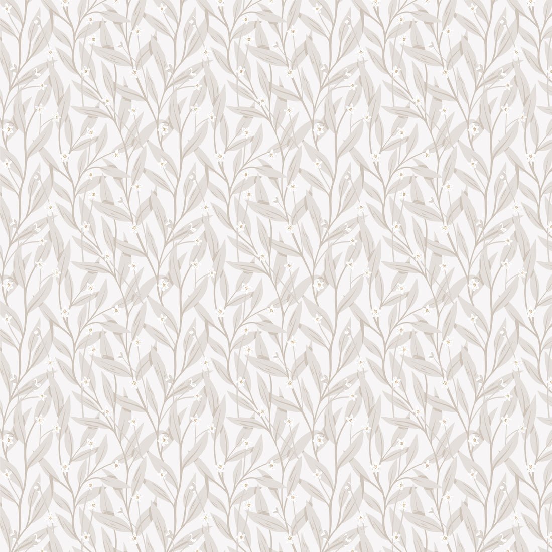 Anemone Wallpaper - White - Summer Gray - Premier Wallcovering