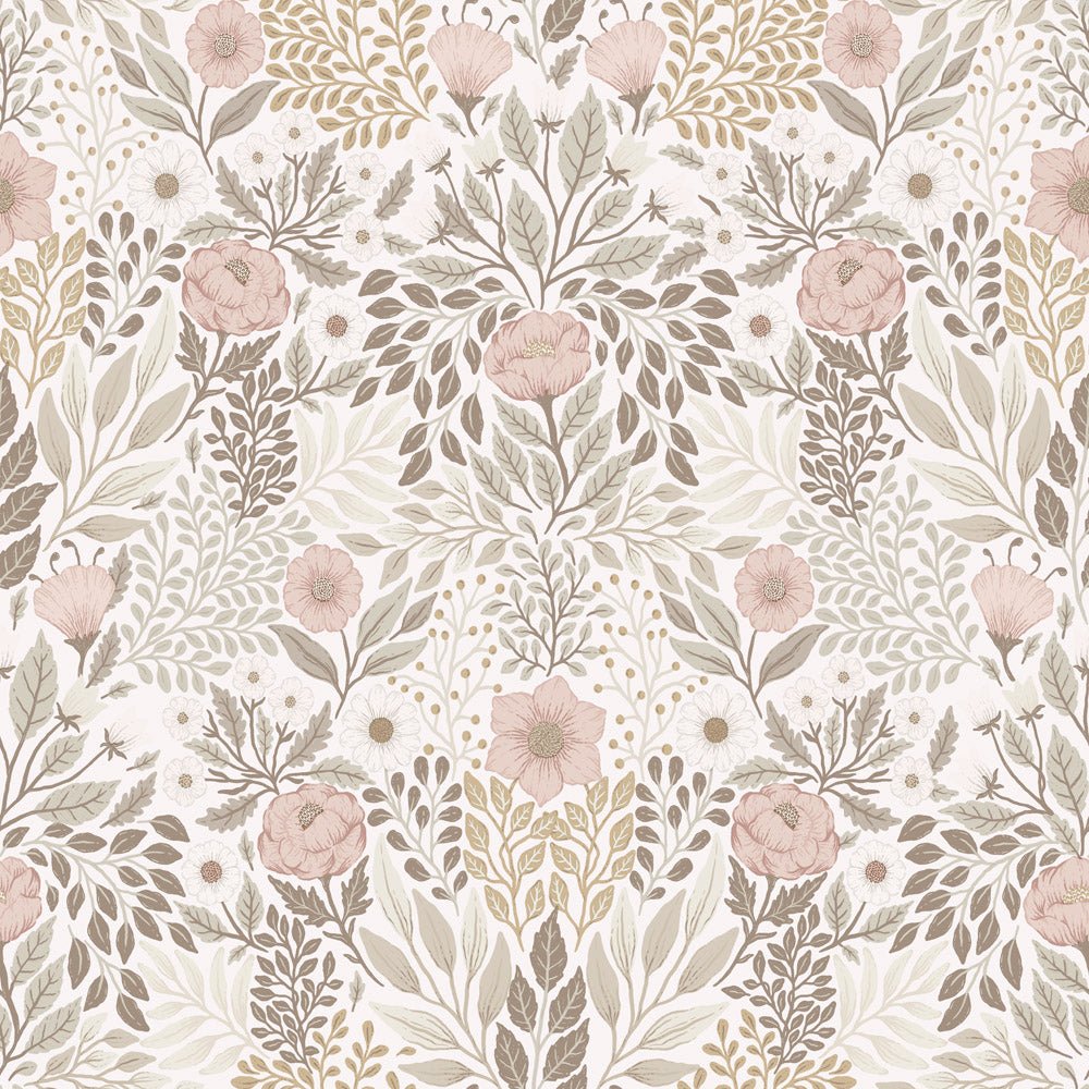 Äng Wallpaper - Pink - Midbec - 26002 - Premier Wallcovering